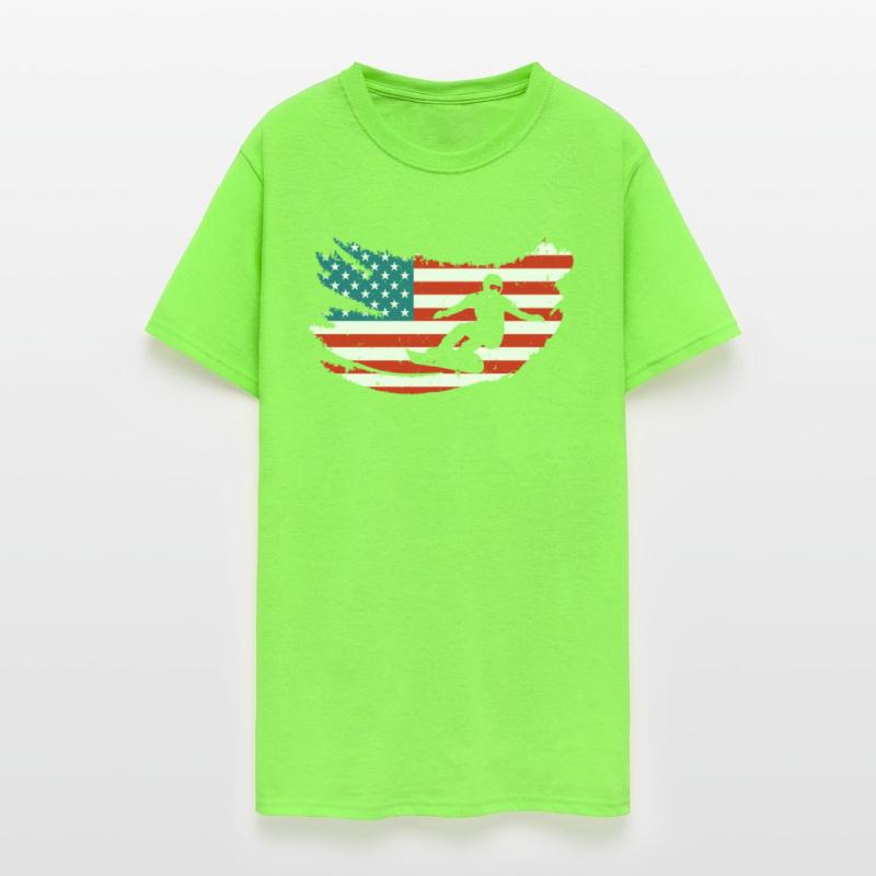 USA Snowboarding Snowboarder Shirt Snowboard