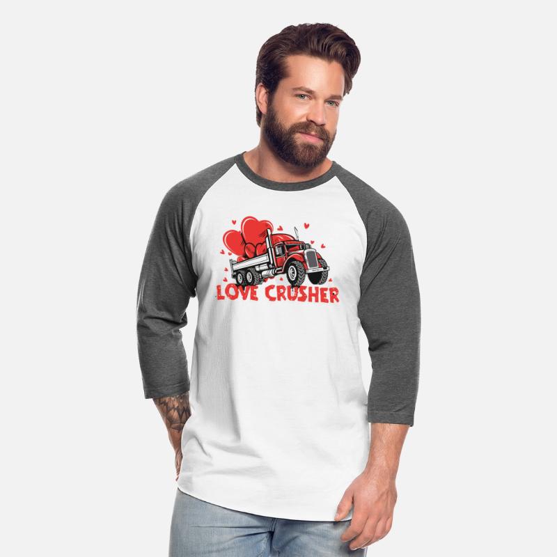 Valentine trucker retro cartoon funny design
