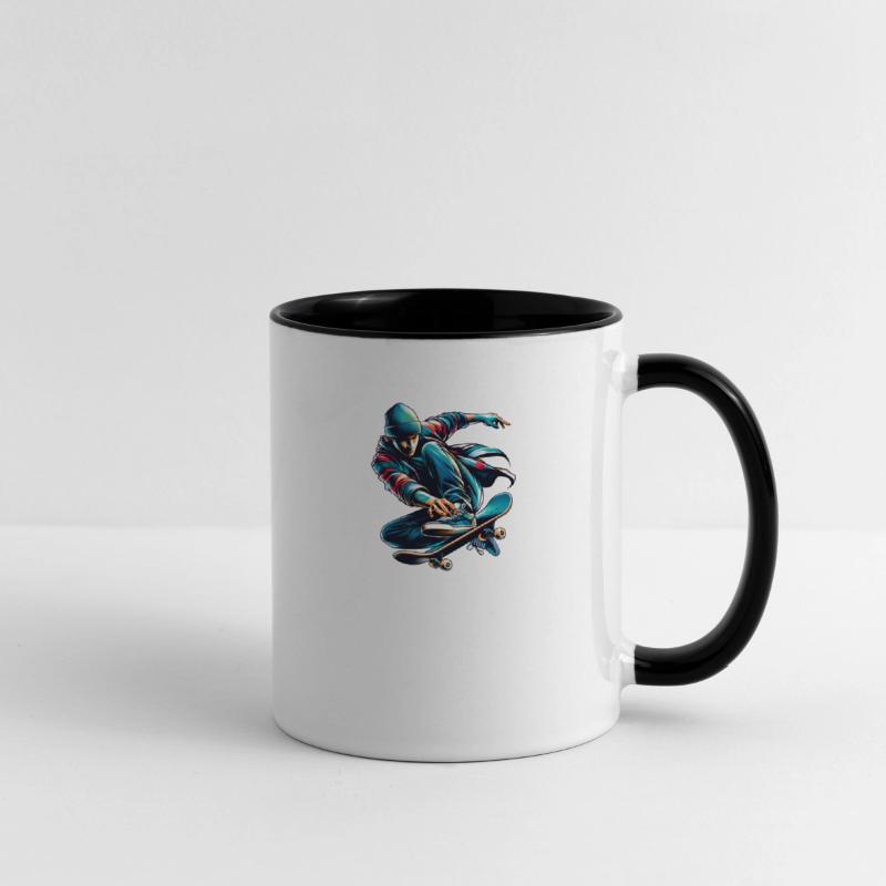 Vibrant colorful motif of a skater