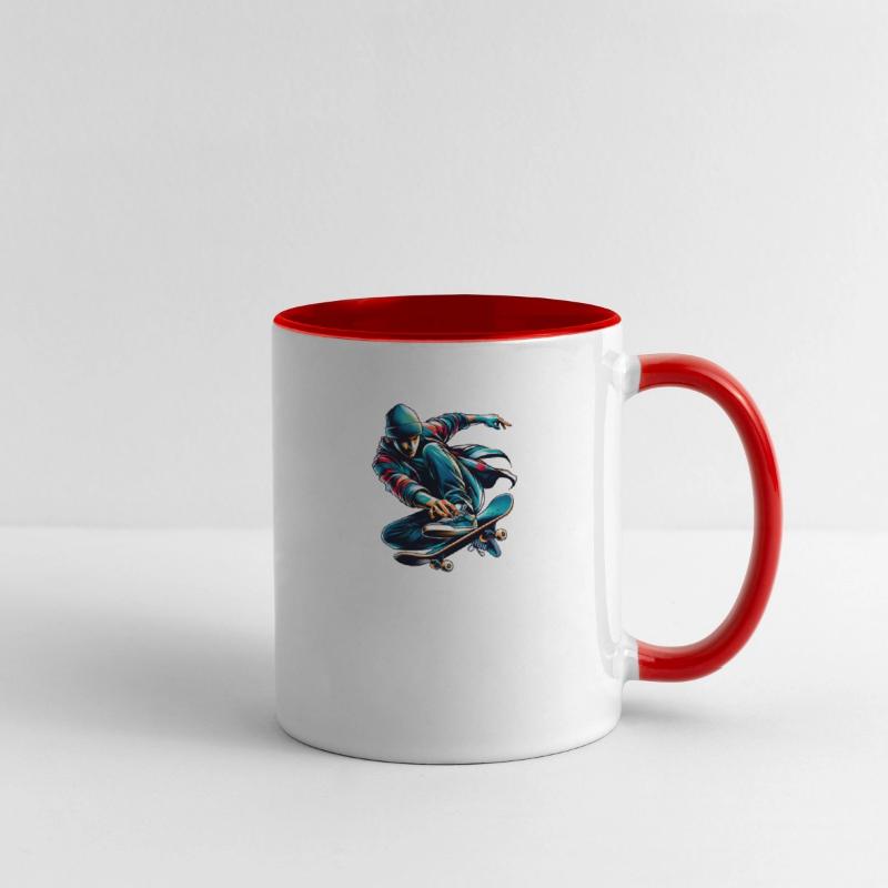 Vibrant colorful motif of a skater