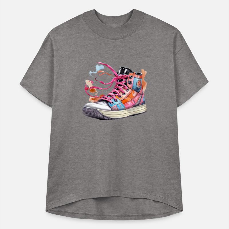 Vibrant High Top Sneaker With Watercolor