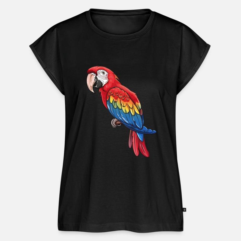 Vibrant Scarlet Macaw Perched Majestically