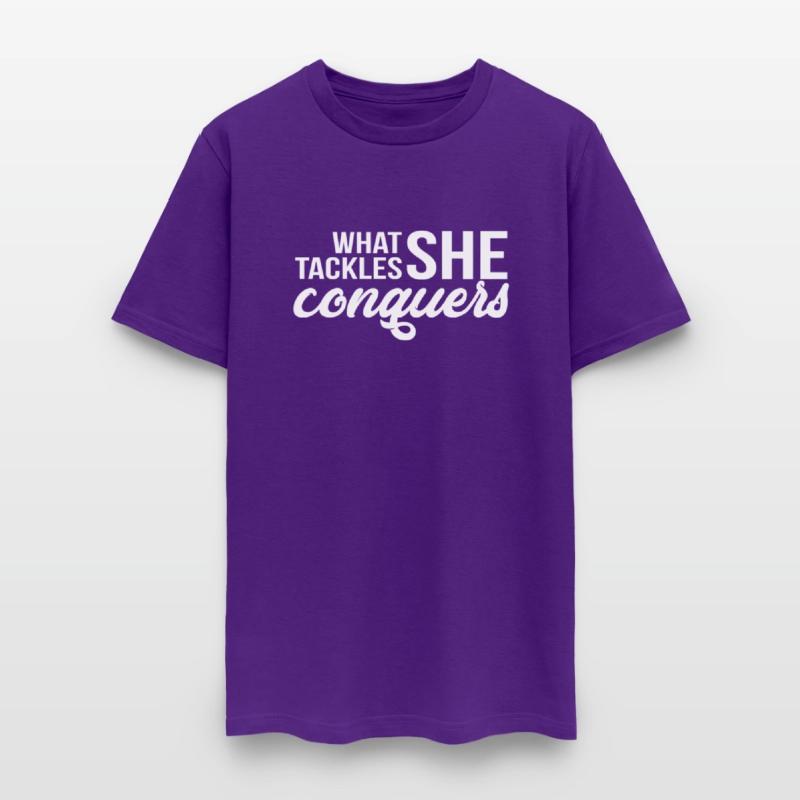 W She Tackles She Conquers