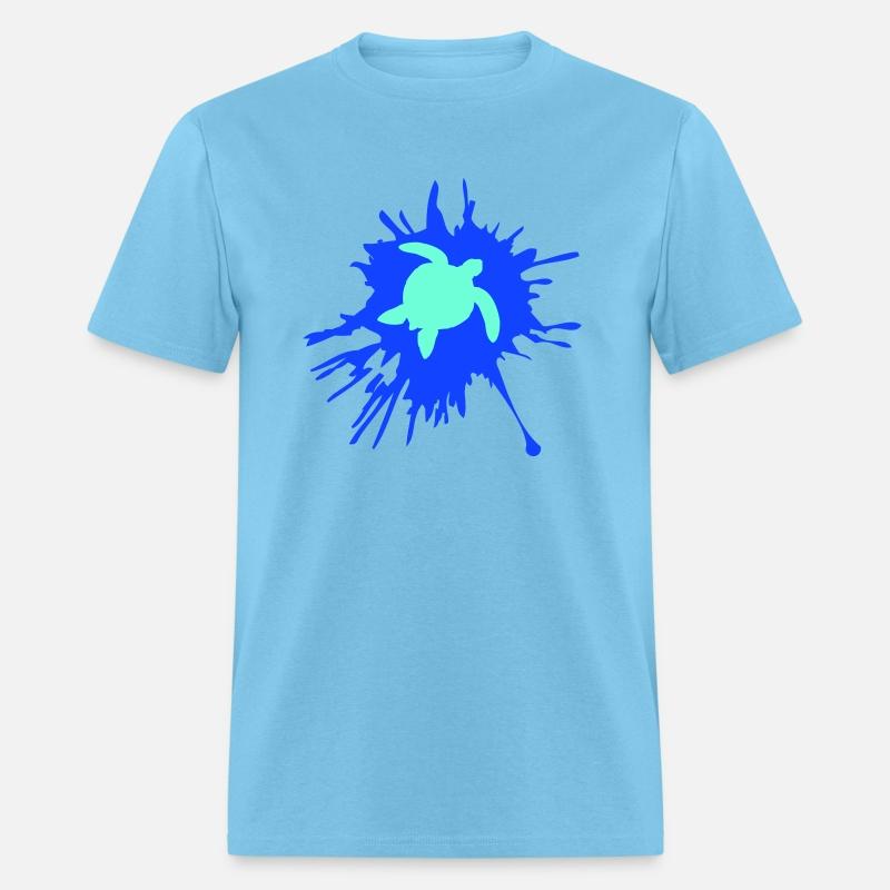 Water turtle color splash drops silhouette cool