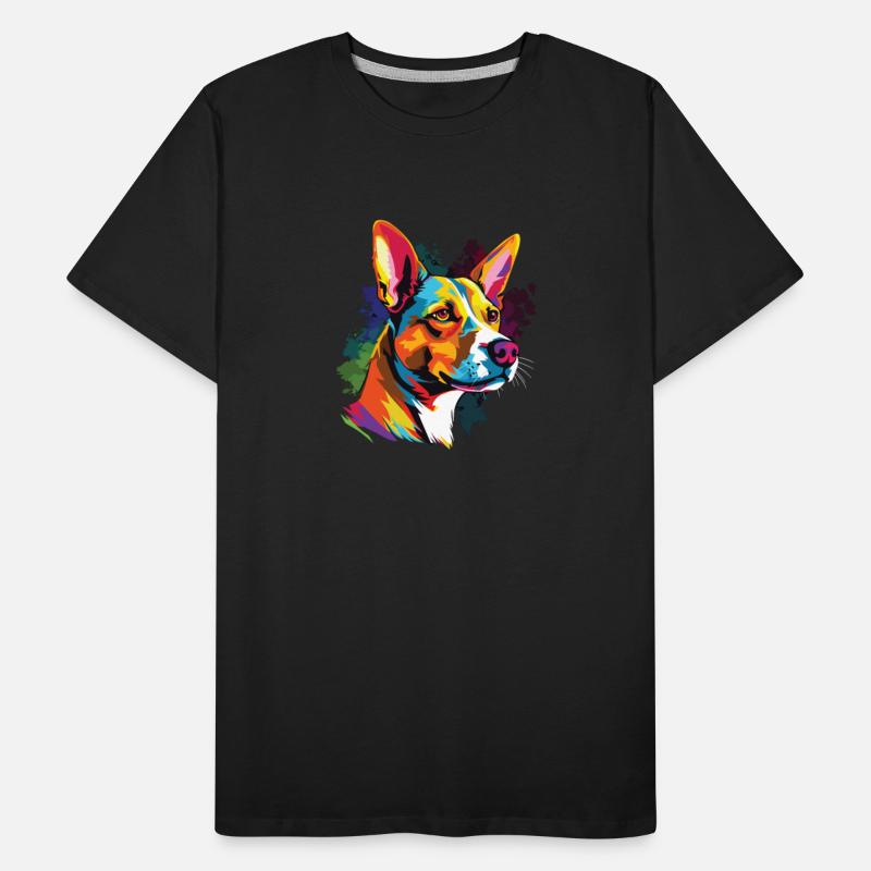 Watercolor Colorful Basenji