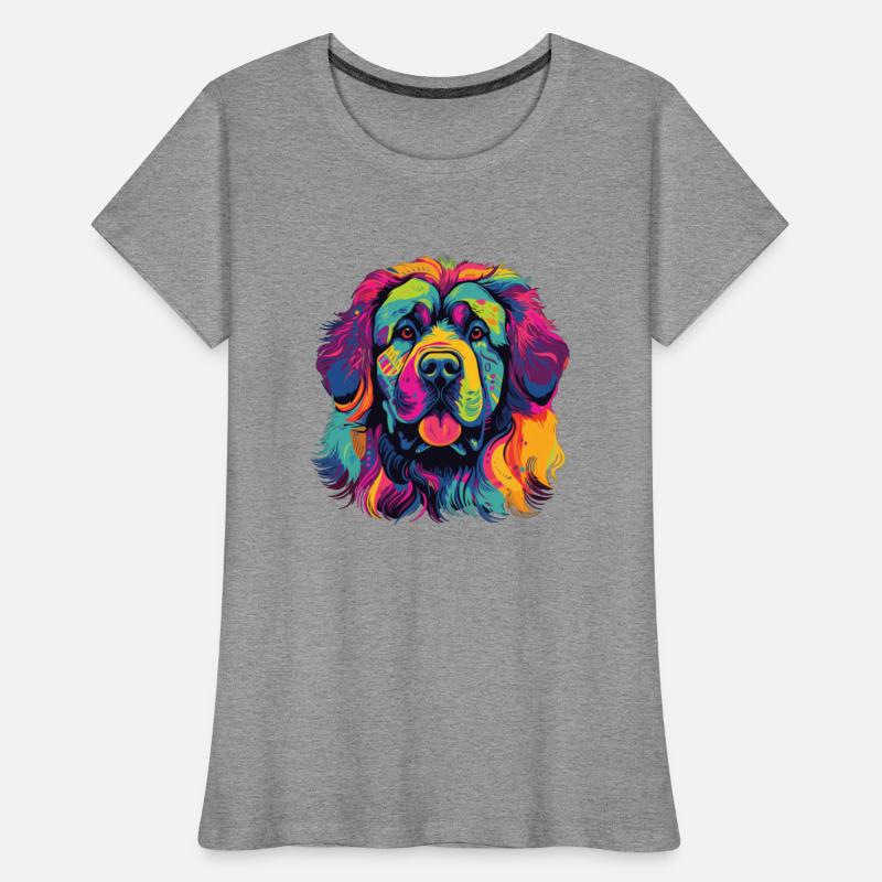 Watercolor Colorful Tibetan Mastiff