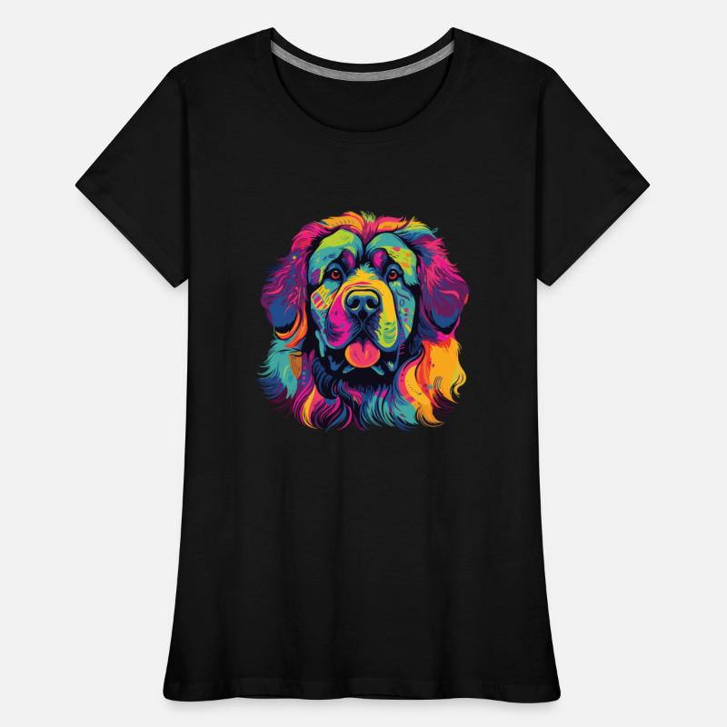 Watercolor Colorful Tibetan Mastiff
