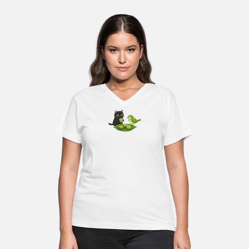 Whimsical Cat Bird Snack Scene