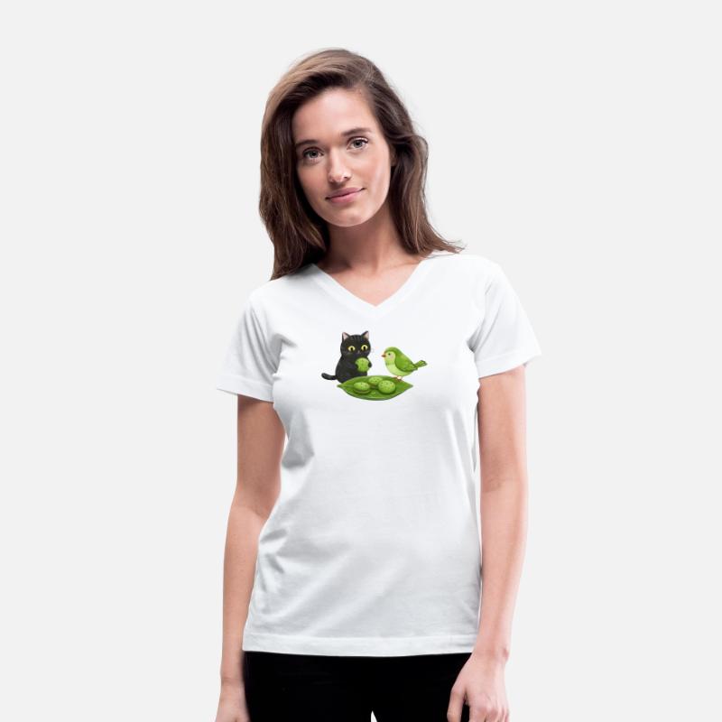 Whimsical Cat Bird Snack Scene