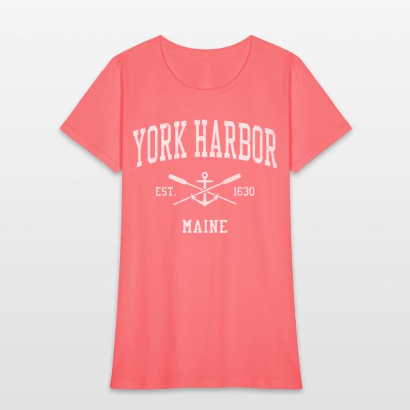 York Harbor Me Crossed Oars Boat Anchor Sports